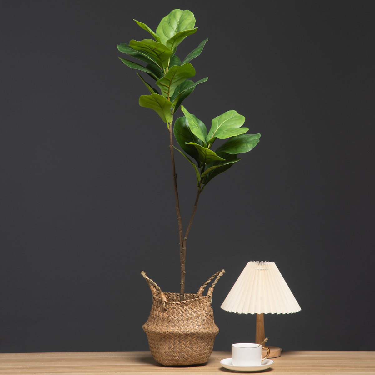 103cm/132cm pohon Ficus buatan - Rubber Plant Ficus ulasan dan harga
